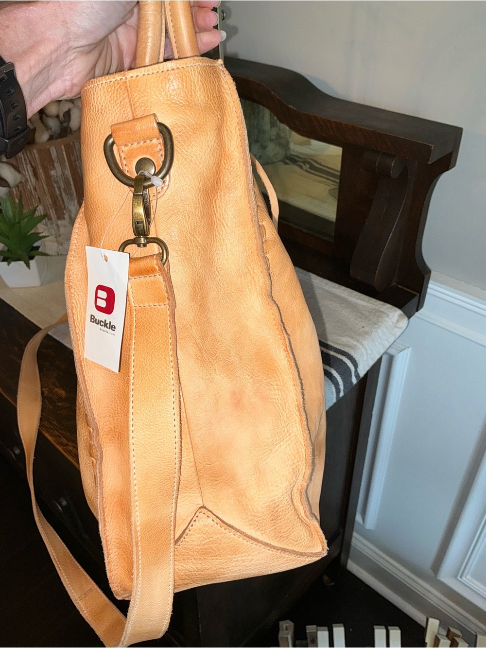 Bed Stu Tan Leather Tote Bag - Picture 7 of 16
